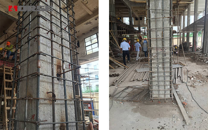 Reinforcement of frame column Reinforcement of frame column