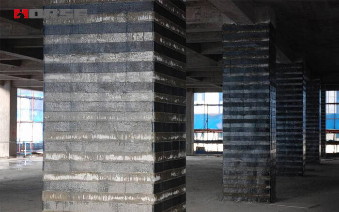 fiber wrapping for column fiber wrapping for column