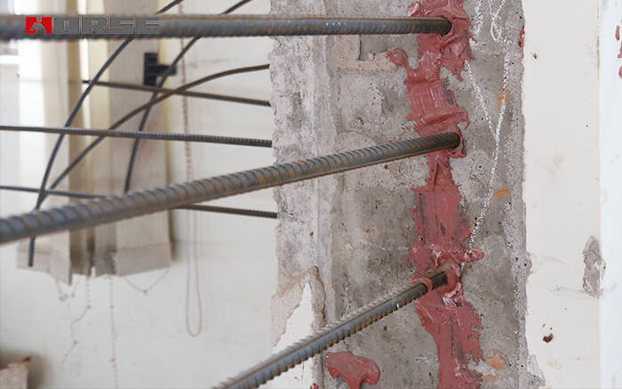 Post installed anchoring with adhesive anchoring Post installed anchoring with adhesive anchoring