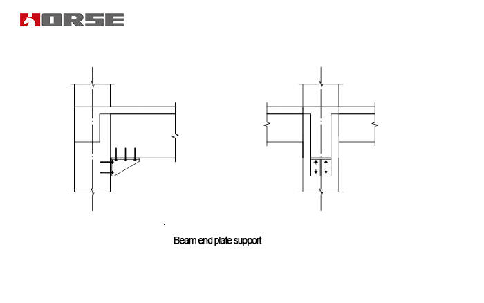 Beam end plate support Beam end plate support