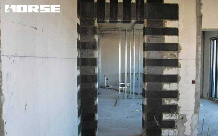 Reinforce concrete opening with carbon fiber Reinforce concrete opening with carbon fiber